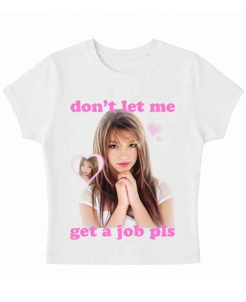 White Baby Tee Front Design