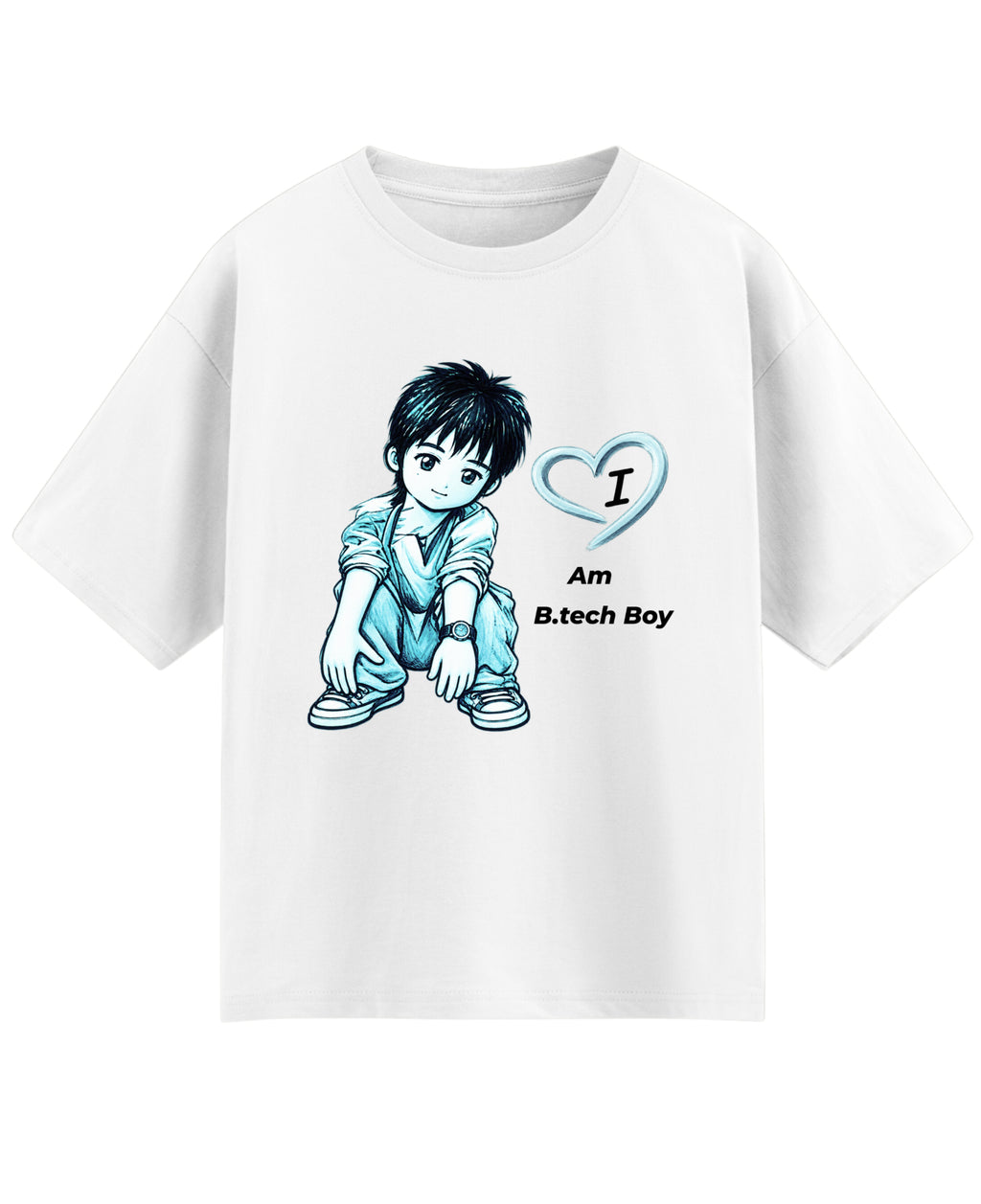 White Oversized T-shirt Front Design