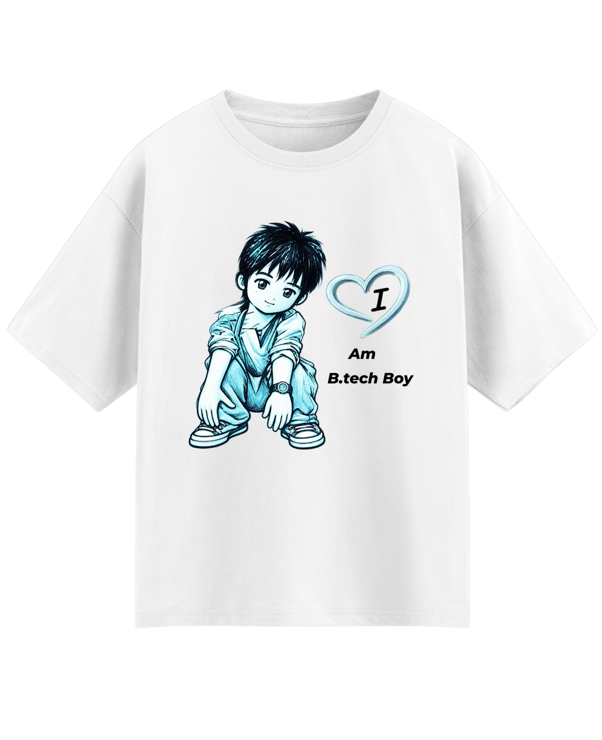 White Oversized T-shirt Front Design