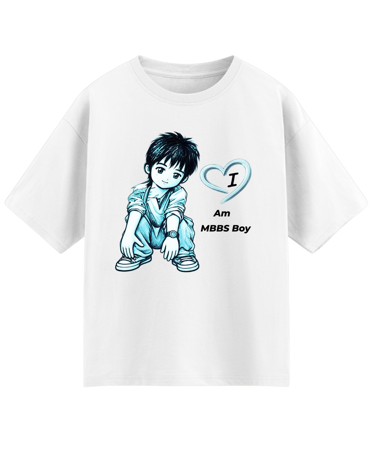 White Oversized T-shirt Front Design