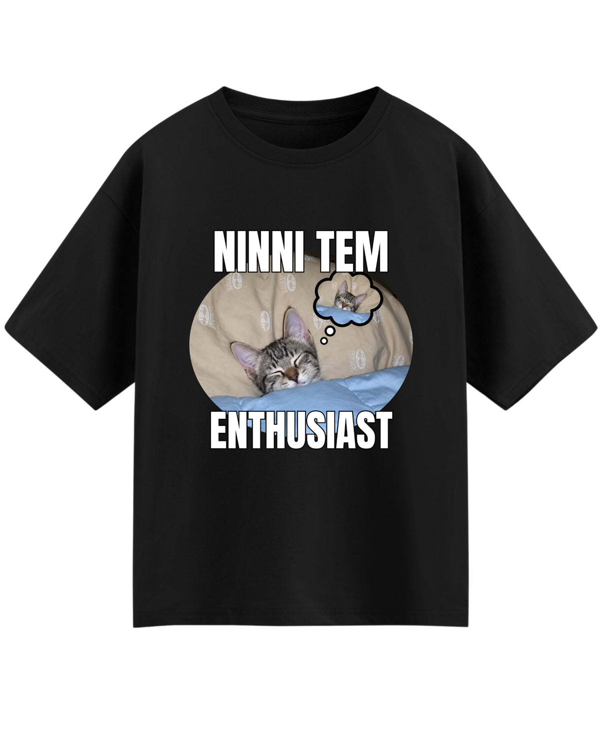 Black Oversized T-shirt Front Design