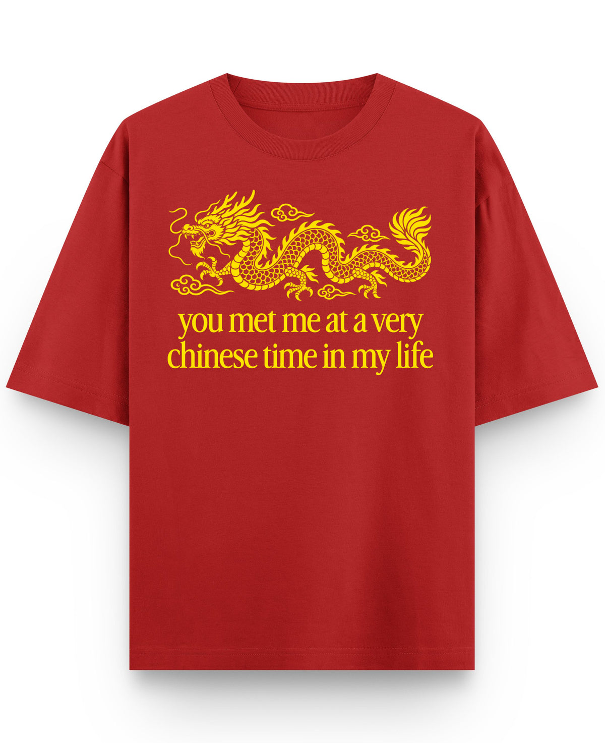 Red Oversized T-shirt Front Design