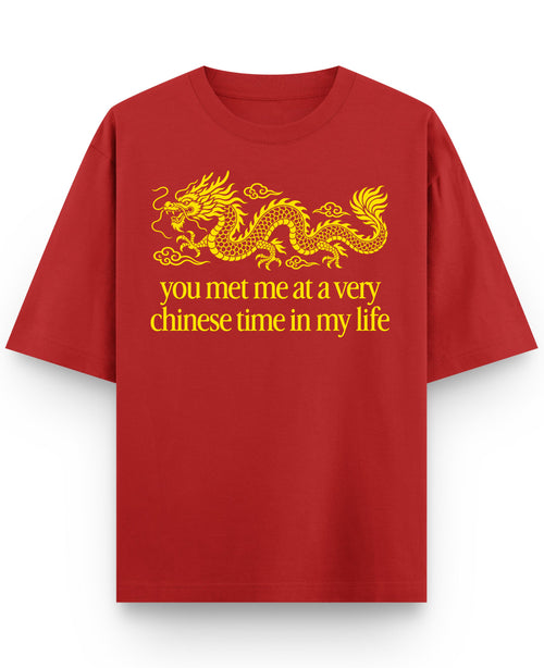 Red Oversized T-shirt Front Design