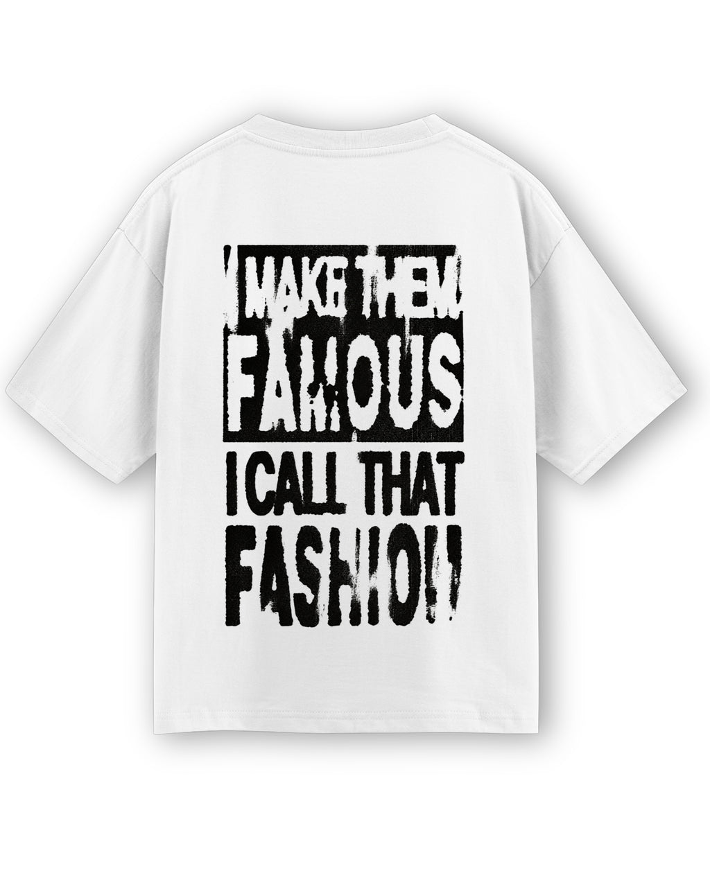 White Oversized T-shirt Back Design