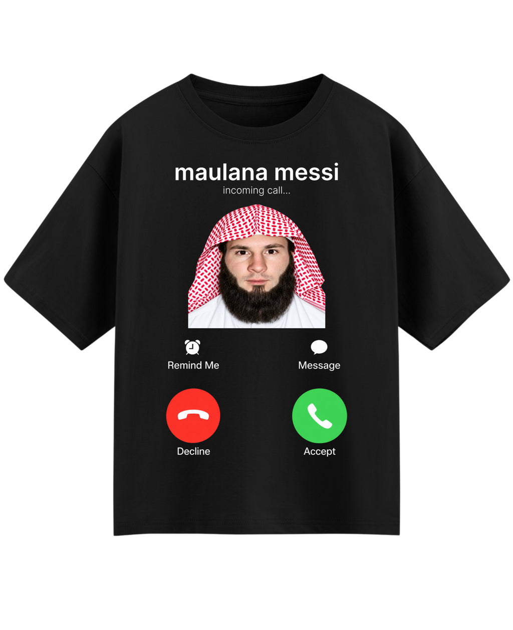 Black Oversized T-shirt Front Design